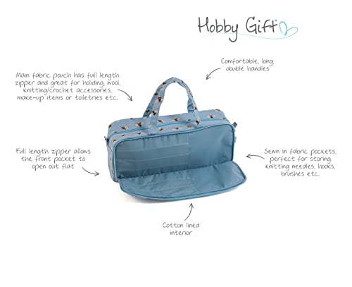 Hobby Gift Knitting Bag with Pin Case, Blue Bee (MRHG4700E)