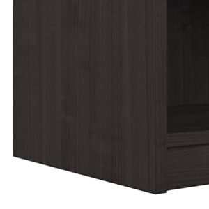 Bestar Logan 5 Shelf Bookcase in Charcoal Maple, 30W