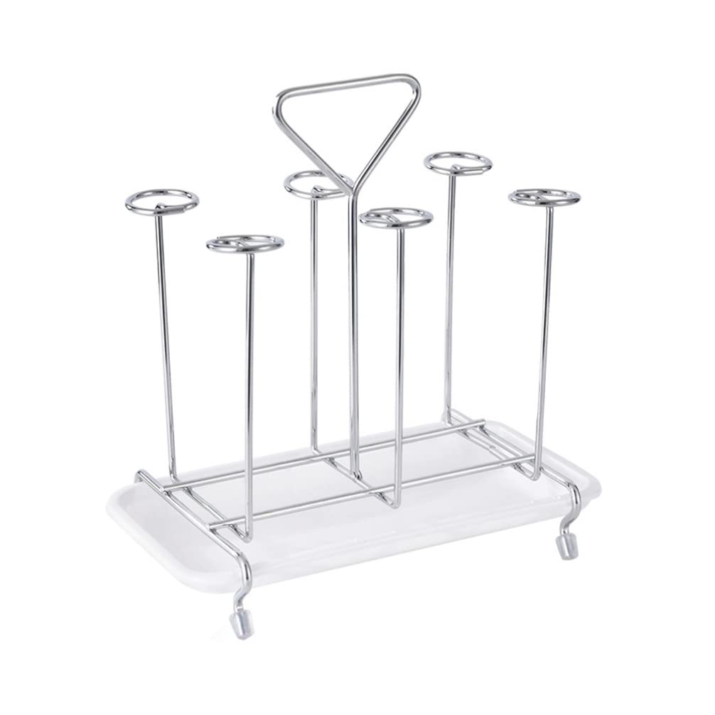 Kichvoe Dryer Mug Holder Stand Cup Drying Rack Stand, Metal Glass Mug Draining Tray Organizer Hanging Shelf Drinking Glass Drainer Stand for Kitchen Mug Mug Mug Holder