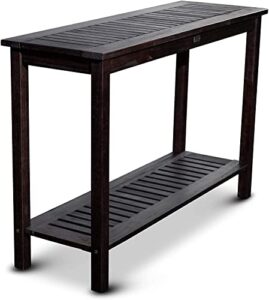 tisyourseason wood console table outdoor patio furniture (espresso)