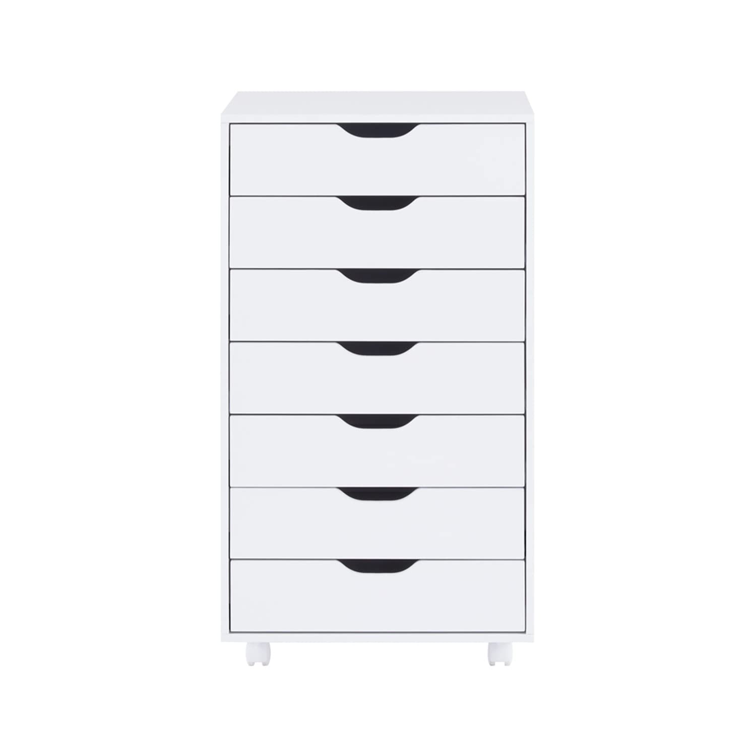 Naomi Home 7-Drawer Unit Craft Storage Cabinet Makeup Organization and Storage Drawers White