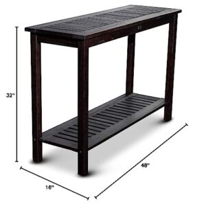 TisYourSeason Wood Console Table Outdoor Patio Furniture (Espresso)