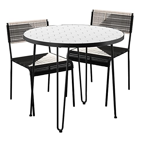 SEI Furniture Watkindale Outdoor Chair Set-2pc, Black