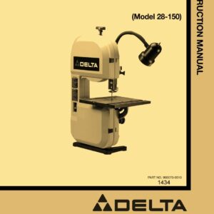 DELTA 9 Inch Bench Band Saw 28-150 Instructions & Parts Manual