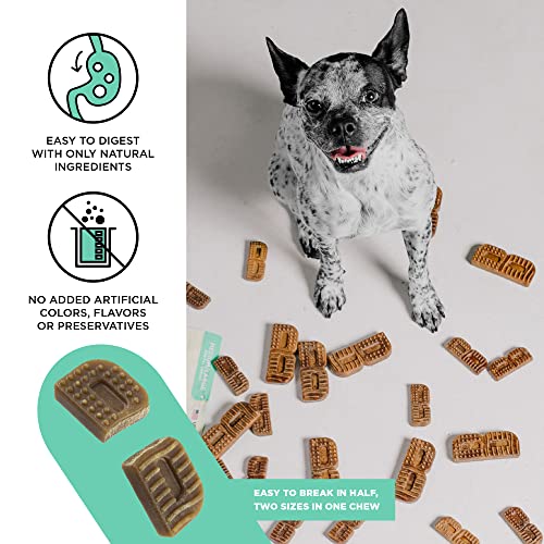 BIXBI Natural Dog Dental Care Chews Oral Health Dog Treats, for Medium/Large Size Dogs, 15 Treat Pack