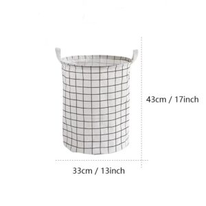 VHODFDIF Simple Dirty Laundry Basket Cotton and Linen Foldable Round Storage Bucket Clothing Large-Capacity Storage Home