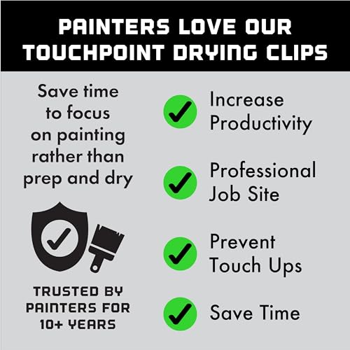 Erecta-Rack Touch Point Drying Clips for Drying Man Doors, Cabinet Doors & Trim, Prevents Touch Ups, Reduce Point of Contact for All Painters, for Use with Erecta-Rack 10 Level Paint Drying Rack Kit