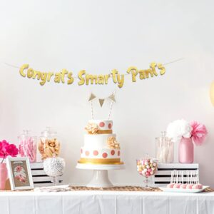 Graduation Party Gold Glitter Banner – Promotion Party Decorations – Congratulations Party Favors and Supplies