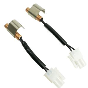 W10383615 Refrigerator Thermistor With Clip Fits for Whirlpool Refrigerator Replaces WPW10383615VP 2118226 PS11753994 AP6020675 2Pack