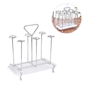 Kichvoe Dryer Mug Holder Stand Cup Drying Rack Stand, Metal Glass Mug Draining Tray Organizer Hanging Shelf Drinking Glass Drainer Stand for Kitchen Mug Mug Mug Holder