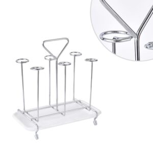 Kichvoe Dryer Mug Holder Stand Cup Drying Rack Stand, Metal Glass Mug Draining Tray Organizer Hanging Shelf Drinking Glass Drainer Stand for Kitchen Mug Mug Mug Holder