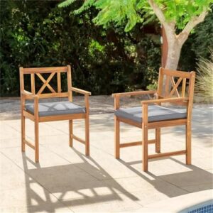 Alaterre Furniture Manchester Outdoor Dining Chairs, Natural