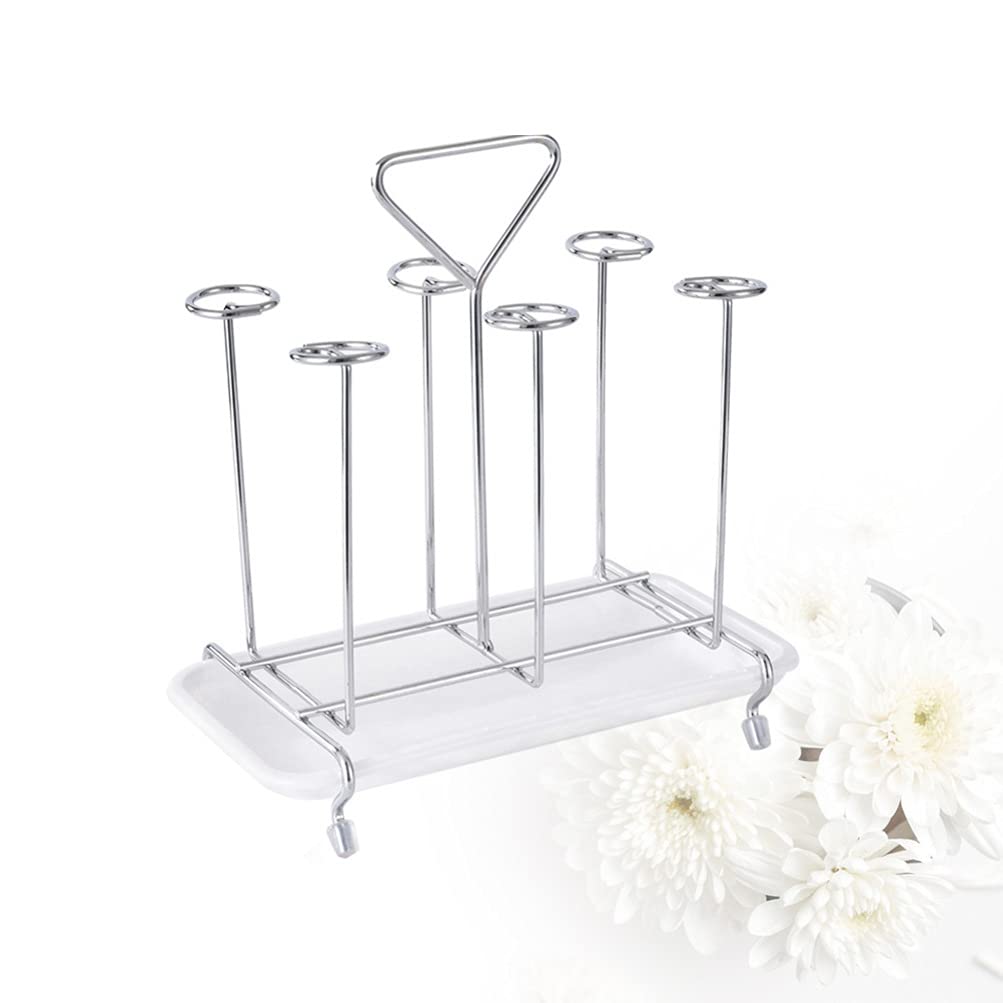 Kichvoe Dryer Mug Holder Stand Cup Drying Rack Stand, Metal Glass Mug Draining Tray Organizer Hanging Shelf Drinking Glass Drainer Stand for Kitchen Mug Mug Mug Holder