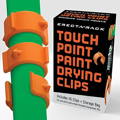 Erecta-Rack Touch Point Drying Clips for Drying Man Doors, Cabinet Doors & Trim, Prevents Touch Ups, Reduce Point of Contact for All Painters, for Use with Erecta-Rack 10 Level Paint Drying Rack Kit