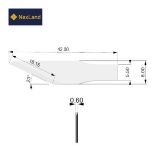 NexLand Ceramic Blade N11 Xacto Straight Edge, Pointed Tip