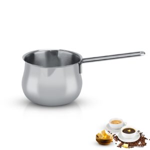 cream Warmer Pot with Pour Spouts, 28oz/800ml Small Pot for Heating Milk,Stainless Steel Small Sauce Milk Pot Measuring Pan, Induction Pot for Chocolate Melting Cheese Baking Pot