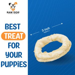 Raw Dog 3" Collagen Ring for Dogs, 100% Beef, Corium Collagen Premium Dog Treats, All Natural Dog Chews, Thick Chew Circles for Dogs