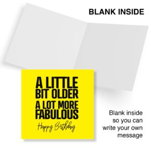 Punkcards - Birthday Card for Friend - 'A little bit older A lot more fabulous' - Best Friend Birthday Card - Birthday Card Friend Female - Special Friend Birthday Card