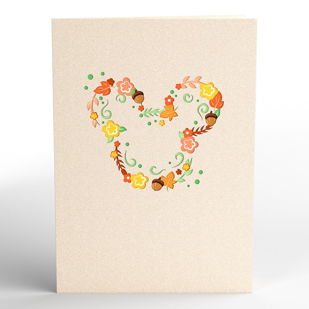 Lovepop Disney's Thanksgiving Pop-Up Card for Her and Him - 3D Holiday Greeting Cards for Boys, Girls, Men, Women - Mickey Mouse Harvest Truck 5" x 7" Pumpkin - Blank Note Card & Envelope Included