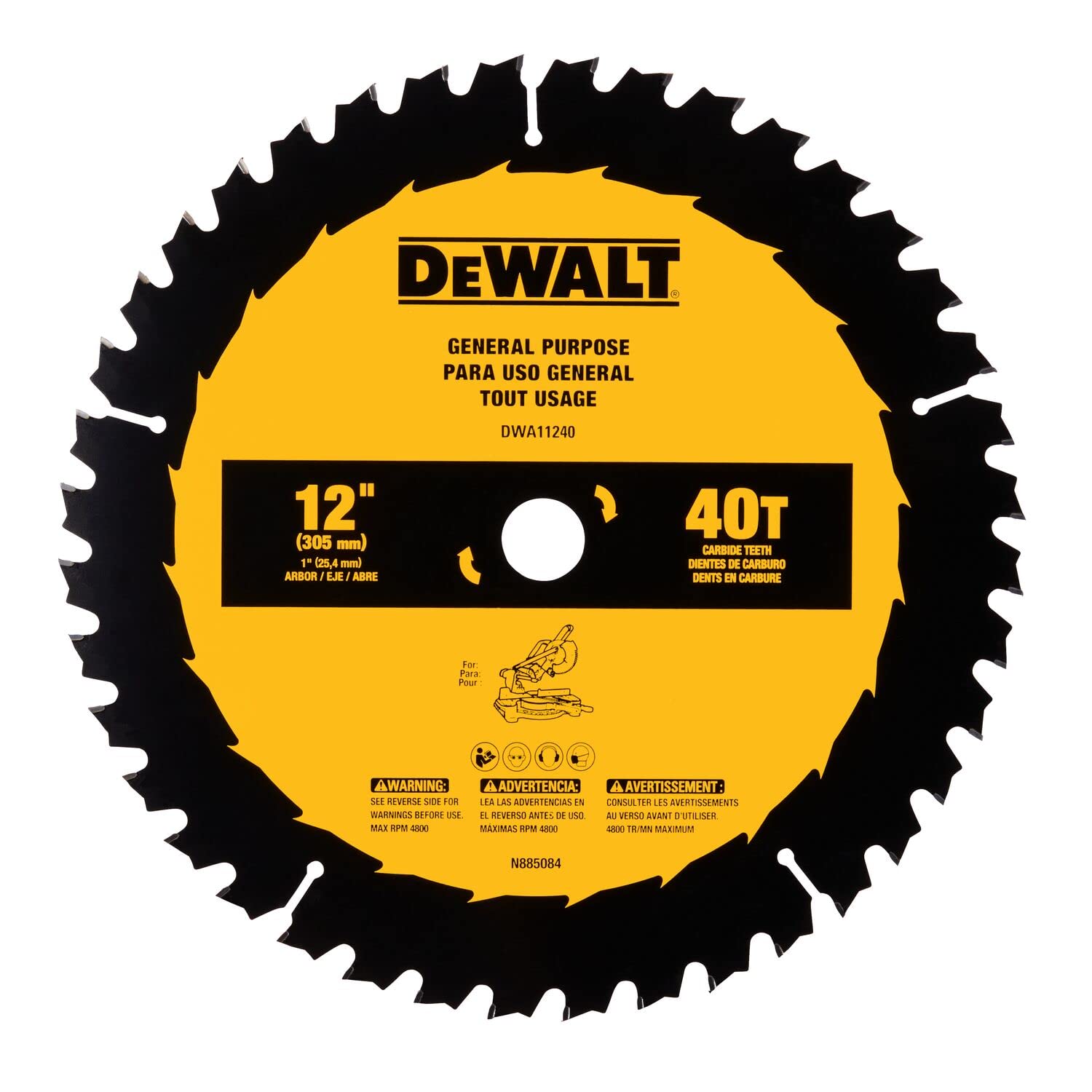 DEWALT 12 in. 40T General Purpose Saw Blade (DWA11240)