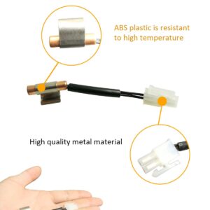 W10383615 Refrigerator Thermistor With Clip Fits for Whirlpool Refrigerator Replaces WPW10383615VP 2118226 PS11753994 AP6020675 2Pack