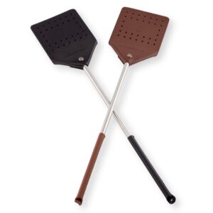 Leather Fly Swatter - Cognac - Pack of 2 - Insect Catcher - Insect Catcher - Insect Catcher - Leather Fly Swatter