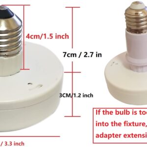 KEFA 2 Packs Battery Operated Light Bulbs No Electricity for Lamps,AA Battery Light Bulb with Remote Control,Battery Powered LED Puck Lights with E26 Screw in for No Hardwired Lighting Fixture