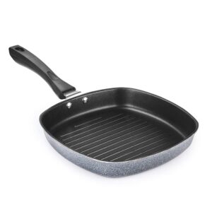 generic non-stick square fry pan, aluminum, 12"