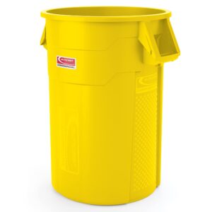 suncast commercial products 55 gallon utility trash can, blue, tcu55bl