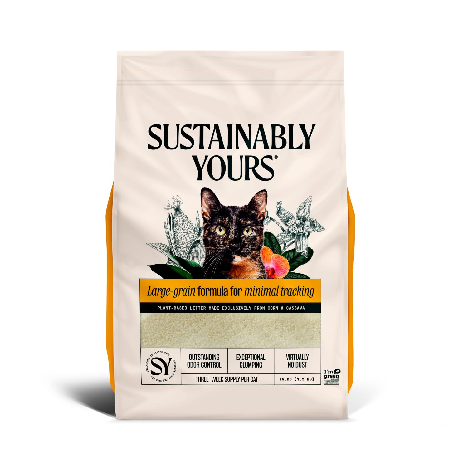 Sustainably Yours Cat Litter, Large-Grain Formula 10 lbs