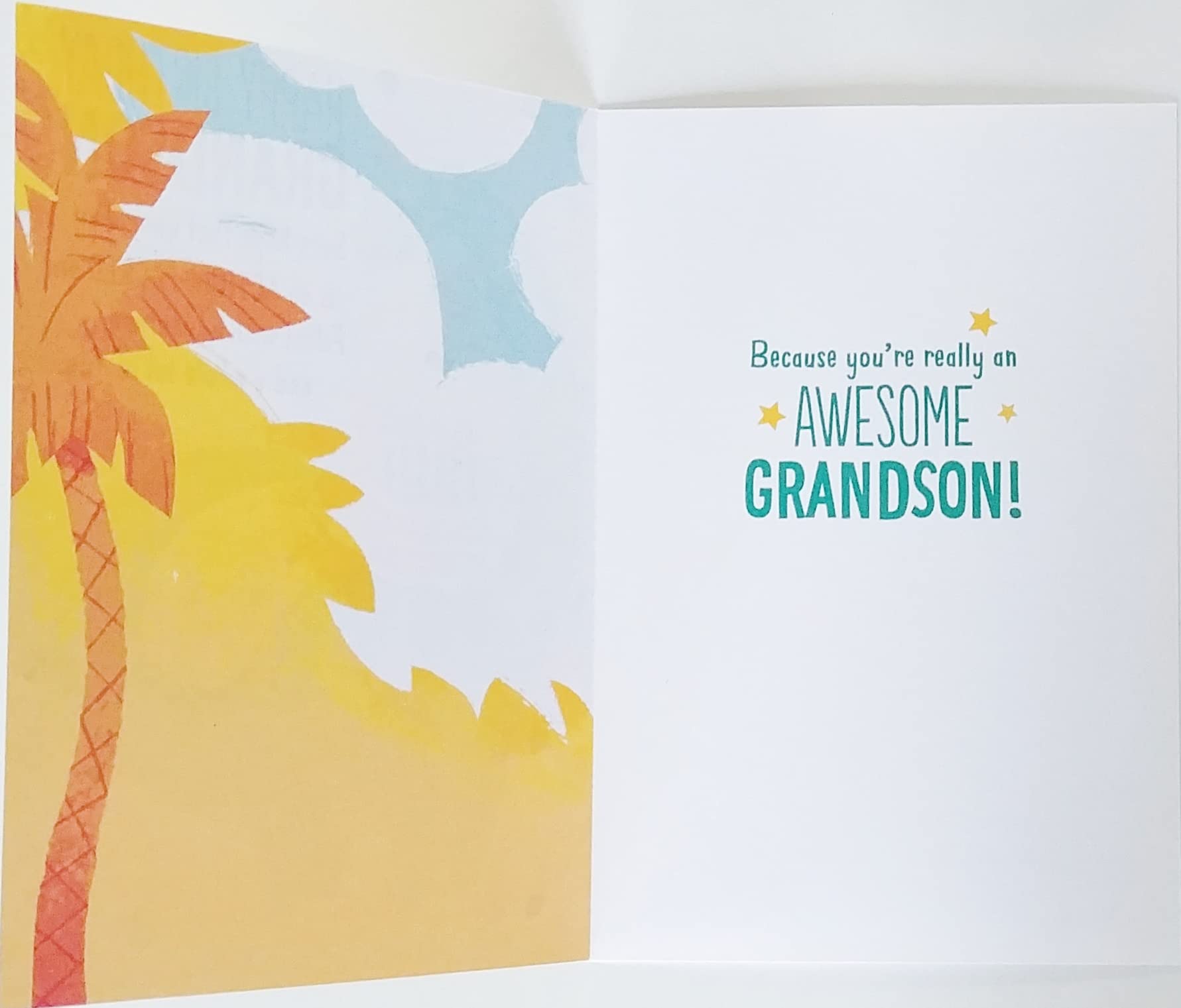 Happy Birthday Grandson Greeting Card with Brachiosaurus Dinosaur - Sure Hope That Your Day Is Action-Packed