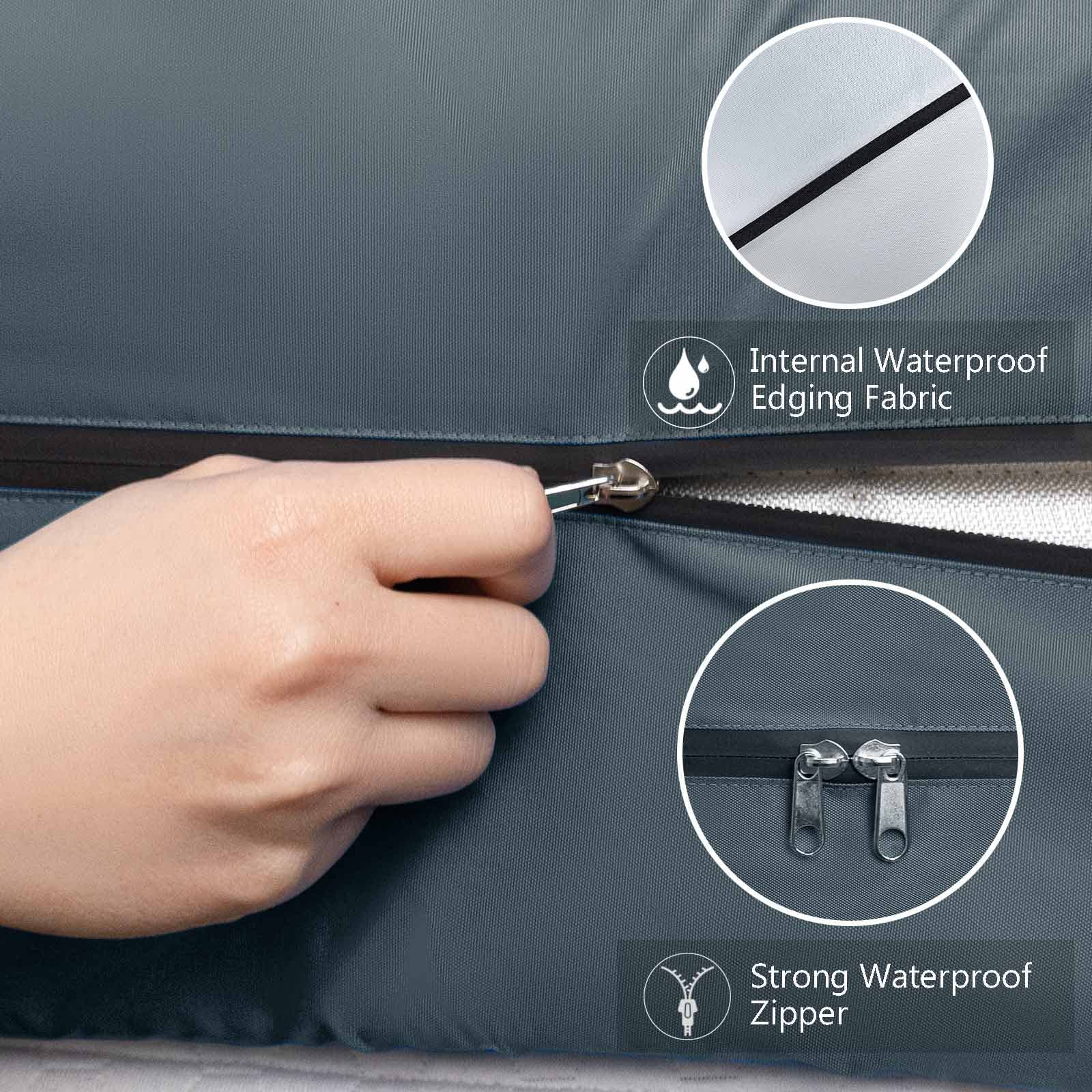 LuxAPP Twin Mattress Bag for Moving,Waterproof Reusable Mattress Storage Bag with Handles Heavy Duty Zippered Grey