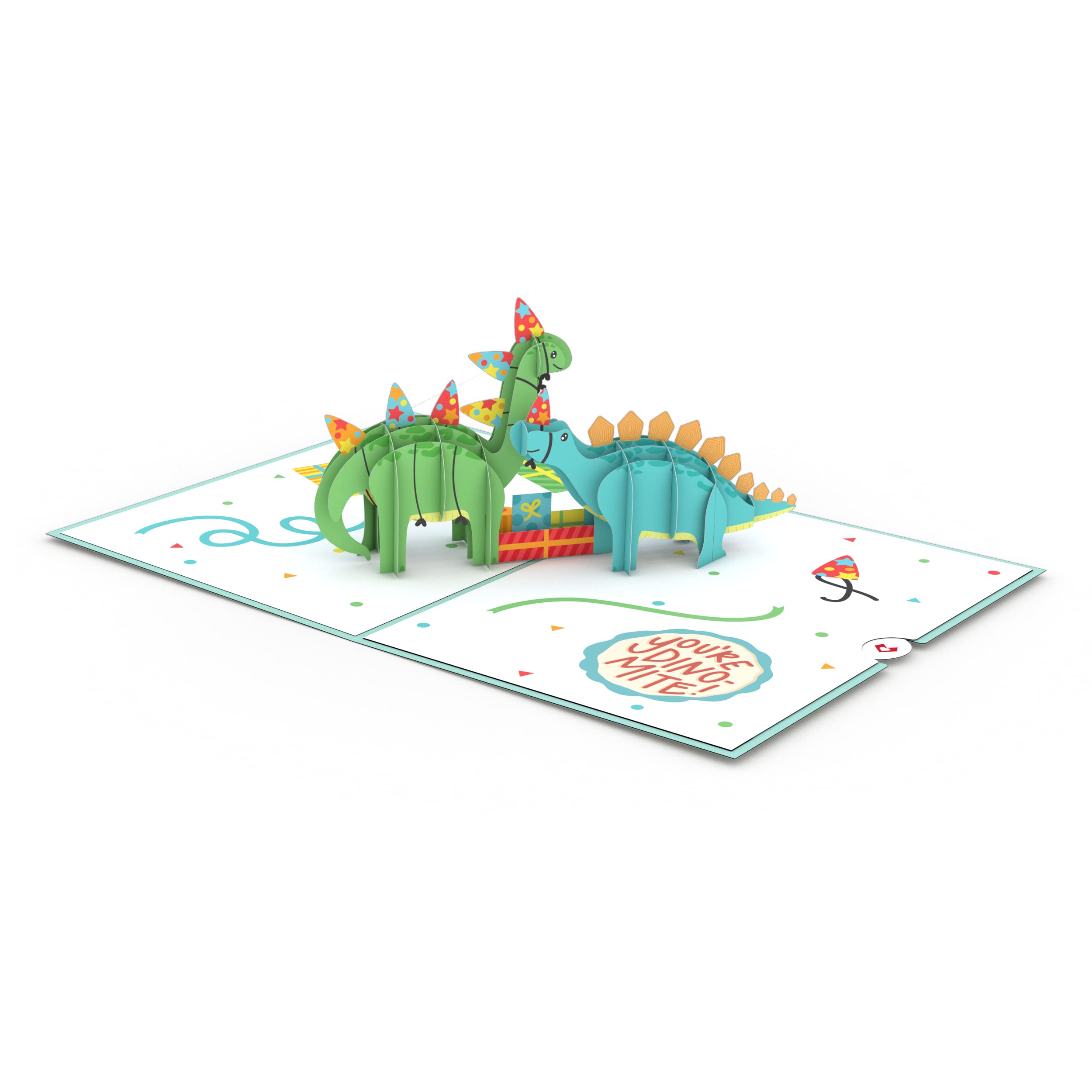 Lovepop Happy Birthday Pop-Up Card for Her and Him - 3D Happy Birthday Greeting Cards for Boys, Girls, Men, Women - You're Dinomite - 5" x 7" Dinosaur Card - Blank Note Card & Envelope Included