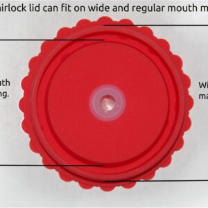 Mason jar Silicone Lid and Silicone duck bill check valve Airlock, Fits Regular and Wide mouth Mason jars. Made from 100% silicone, Great for fermenting. 4 Pack. Not made for canning.