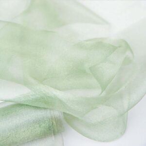 efavormart 12" x 10 yds sage green sheer chiffon fabric bolt, diy voile drapery fabric for ceiling decoration wedding party event table decoration supply