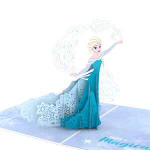 lovepop disney frozen elsa birthday pop up card 5 x 7”– birthday card – handcrafted 3d pop-up greeting card – card for kids or daughter