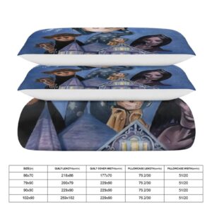 Adjzepuo Coraline Ultra Soft Reversible Breathable 3D Printed Bedding Sets 3 Piece 1 Duvet Cover + 2 Pillowcase 102"x90"