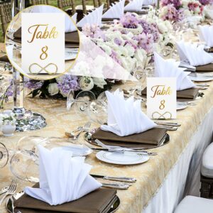 52 Pcs Table Number Sign, 26 Gold Table Numbers Holder Stands, 26 Wedding Table Numbers with Head Table Seating Labels Place Card Holder for Wedding Reception Name Cards for Table Setting