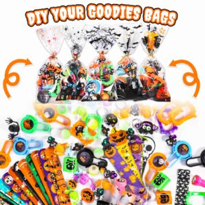 Thuodo 162 PCS Halloween Party Favors for Kids Halloween Toys Bulk Trick or Treat Goodie Bag Fillers Halloween Party Supplies School Classroom Prizes Carnival Gifts