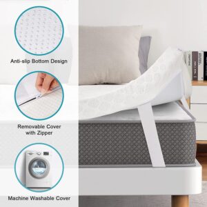 iHomy 3 Inch Memory Foam Mattress Topper Cooling Gel Infused Full Mattress Toppers with Removable Breathable Cover (Full, 3 Inch)