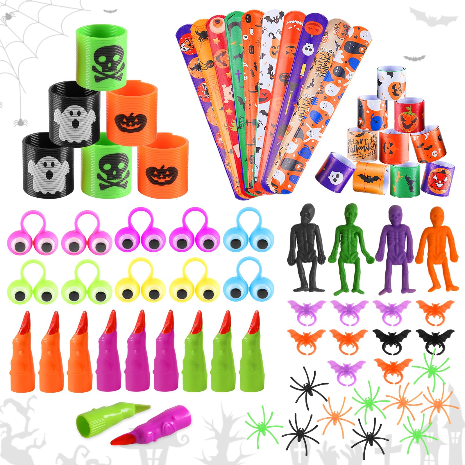 Aigybobo Halloween Party Favors Gifts for Kids, 240 Pcs Halloween Toys Bulk Goodie Bag Stuffers Fillers, Trick or Treat Gifts Exchange Halloween Party Game Prizes for School Classroom Carnival