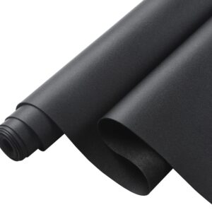 Picheng Smooth Solid Color Faux Leather Sheets 13.8"X53"(35cmX135cm),Soft Faux Leather Roll Very Suitable for Making Crafts,Leather Earrings, Bows,Sewing DIY Projects (Black)