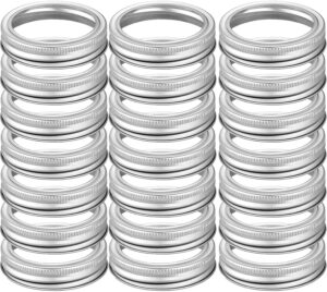 140 pcs regular mouth canning rings, regular mouth mason jar rings - split-type seals jar rings, bands for mason jar small mouth (140 pcs regular mouth 70mm, silver)