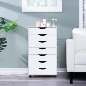 naomi home 7-drawer unit craft storage cabinet makeup organization and storage drawers white