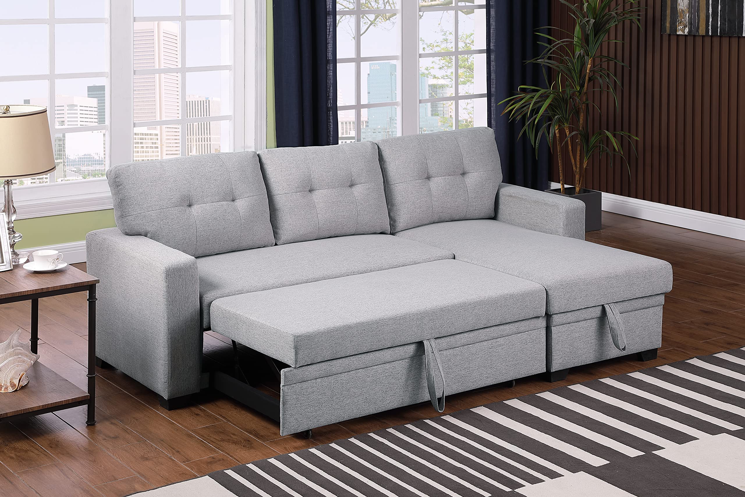 Devion Furniture DVV-5012 Sofabed, Light Gray