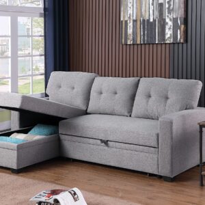 Devion Furniture DVV-5012 Sofabed, Light Gray