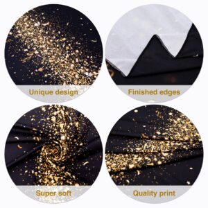 Decor365 9x5 ft Fabric Champagne Gold Tablecloth Black Gold Party Decoration GraduationTable Cover Birthday TableCloths Anniversary Celebration New Year Eve Promotion Party Decor