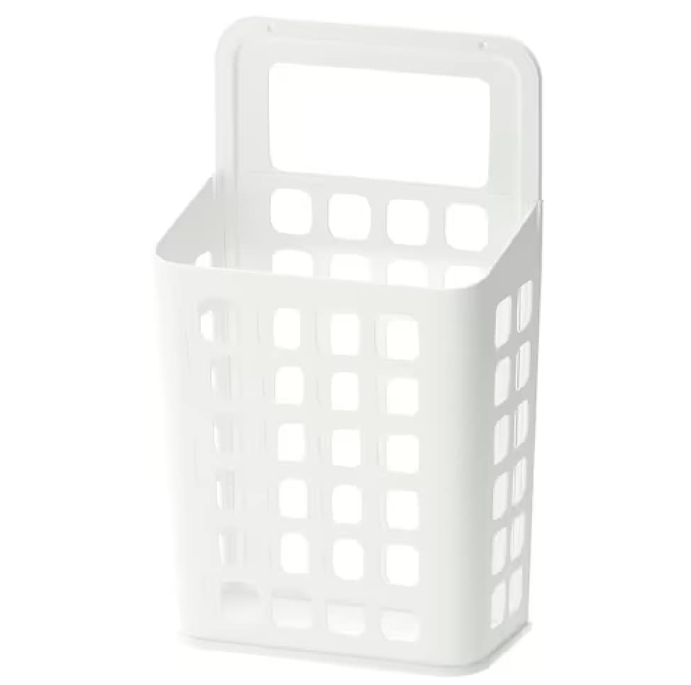 I-K-E-A VARIERA Trash Can Waste Bin White 3 Gallon Polypropylene 18 1/8