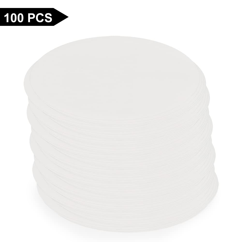 stonylab Quantitative Filter Paper Circles, 100 Pack Fast Speed Cellulose Filter Paper 25 Microns Particle Retention, 94 mm Diameter