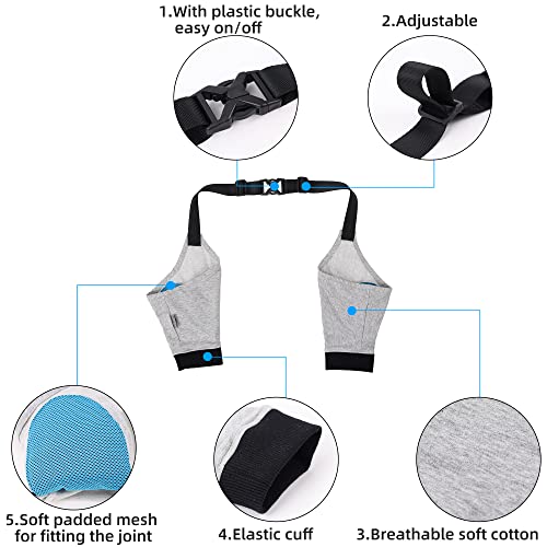 Tineer Dog Recovery Sleeve Protector Front Legs Joint Soft Padded Dog Brace Elbow Sleeve Pet Dog Leg Wounds Protection for Small Medium Dogs (L)